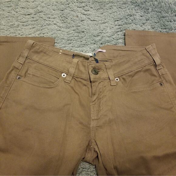 Vanessa Bruno Designer Casual Boho Tan Heddy Slim Court Low Rise Jeans Size 24 - Picture 7 of 16